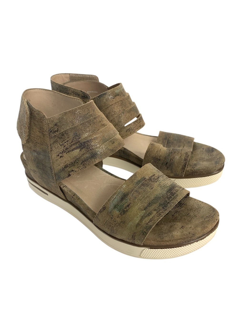 Eileen Fisher Slice Tumbled Nubuck Sneaker Sandal Perforated Sport size 8